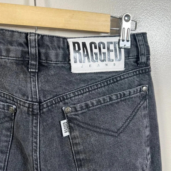 Ragged Priest Butt Cut Jeans Size 28 Washed Black High Rise Slim Straight Leg - Picture 7 of 11